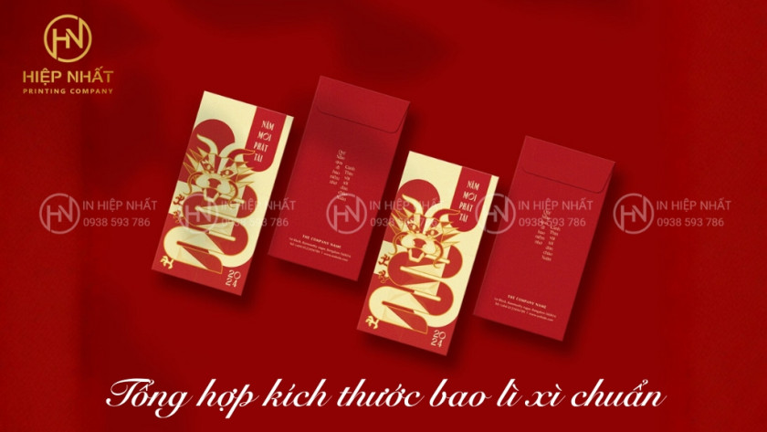 Tổng hợp kích thước bao lì xì chuẩn trong in ấn siêu đẹp