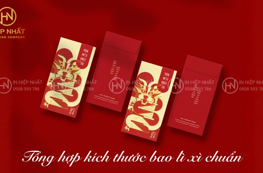 Tổng hợp kích thước bao lì xì chuẩn trong in ấn siêu đẹp