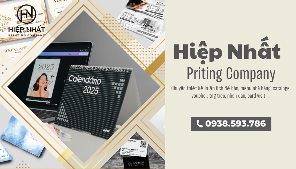 In Hiệp Nhất - Hướng dẫn cách làm lịch để bàn