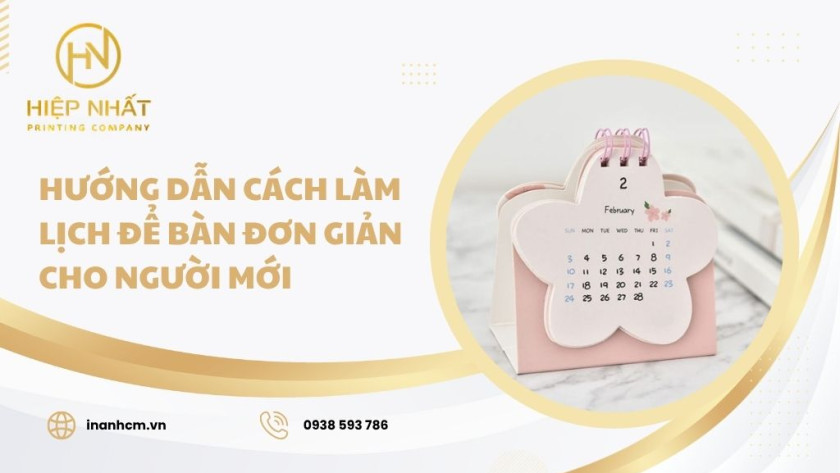 cách làm lịch để bàn handmade