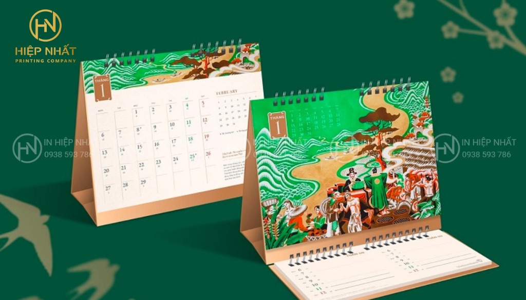 cách làm lịch để bàn handmade