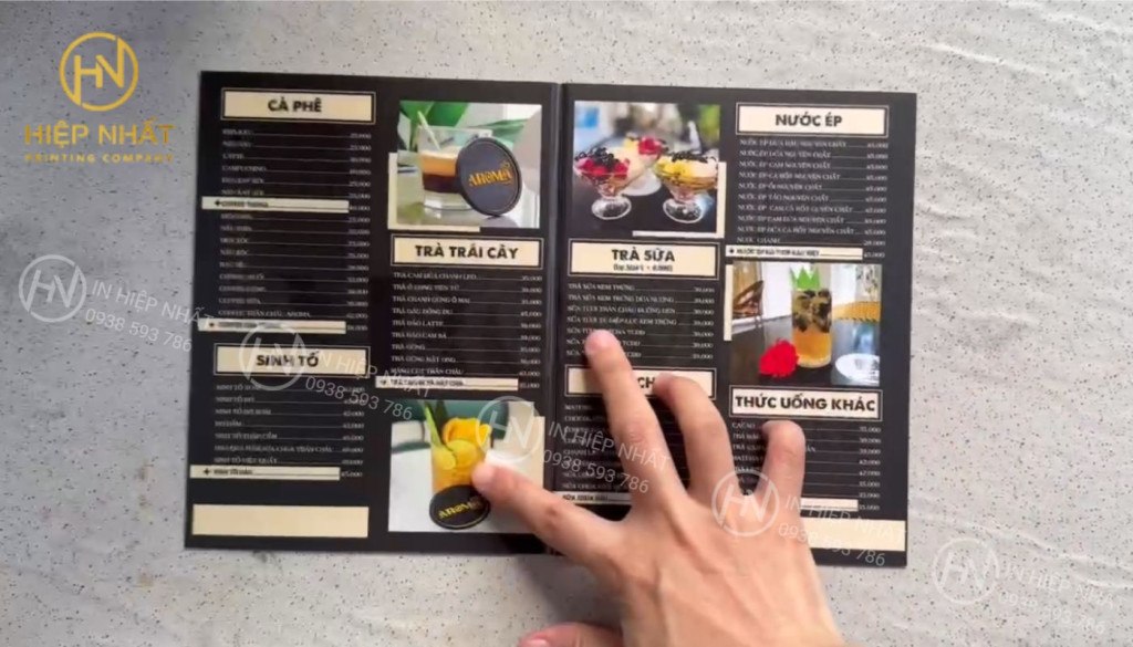 Menu dạng gập đôi