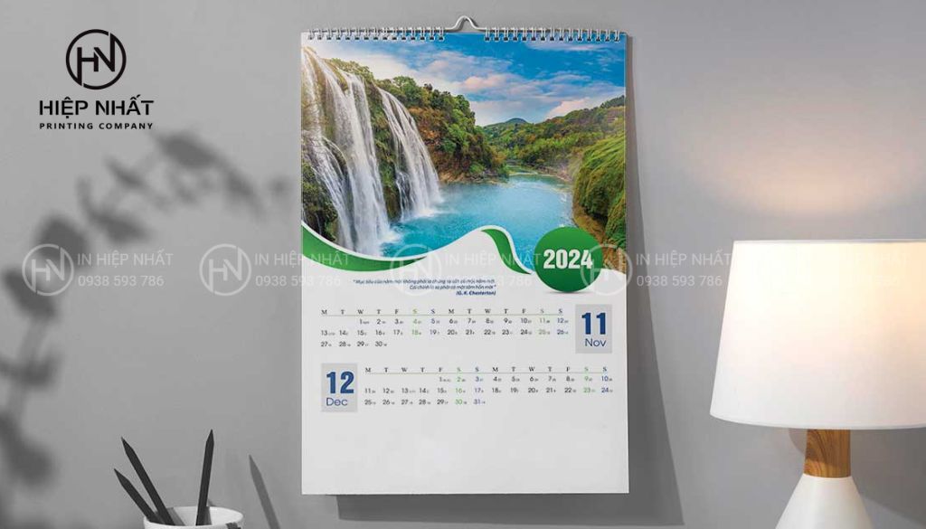 Mẫu in lịch treo tường theo yêu cầu