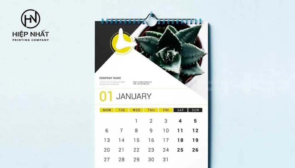 Mẫu in lịch treo tường 13 tờ