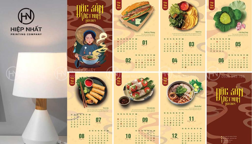 Mẫu lịch treo tường 7 tờ