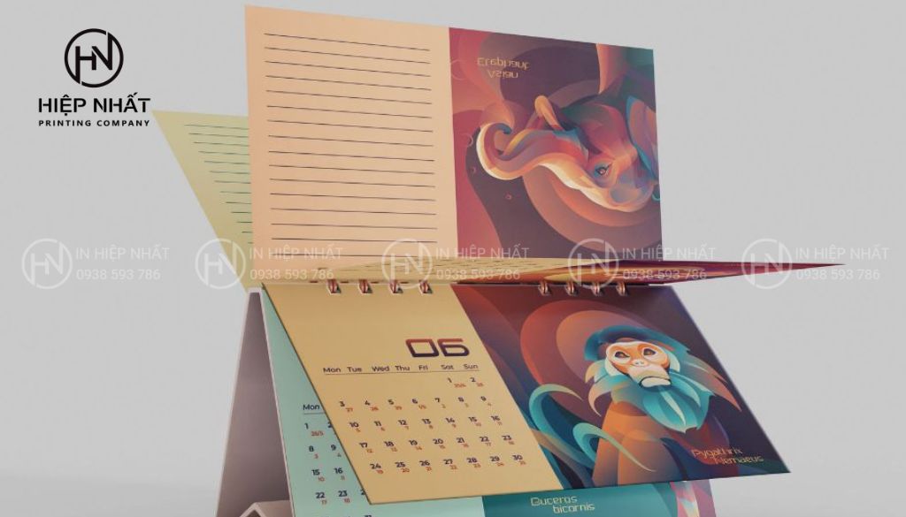 Kích thước chuẩn lịch để bàn mang lại cảm giác chuyên nghiệp