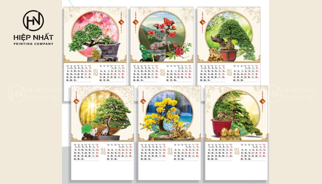 Mẫu lịch treo tường