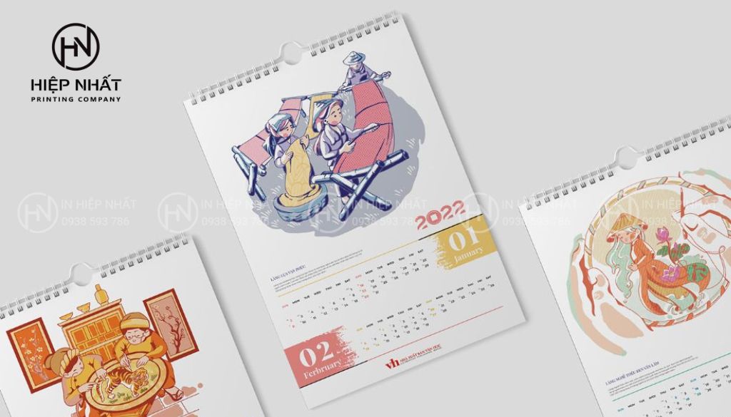 Mẫu lịch treo tường 7 tờ