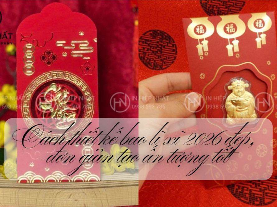 Cách thiết kế bao lì xì 2026 đẹp, đơn giản tạo ấn tượng tốt