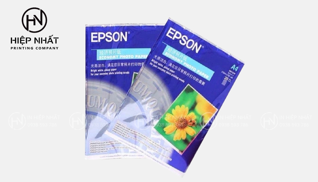 Giấy Glossy RC cao cấp, bề mặt láng mịn, chống trầy xước