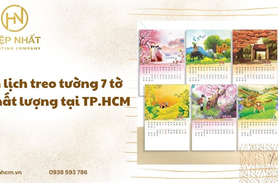 In lịch treo tường 7 tờ chất lượng tại TP.HCM