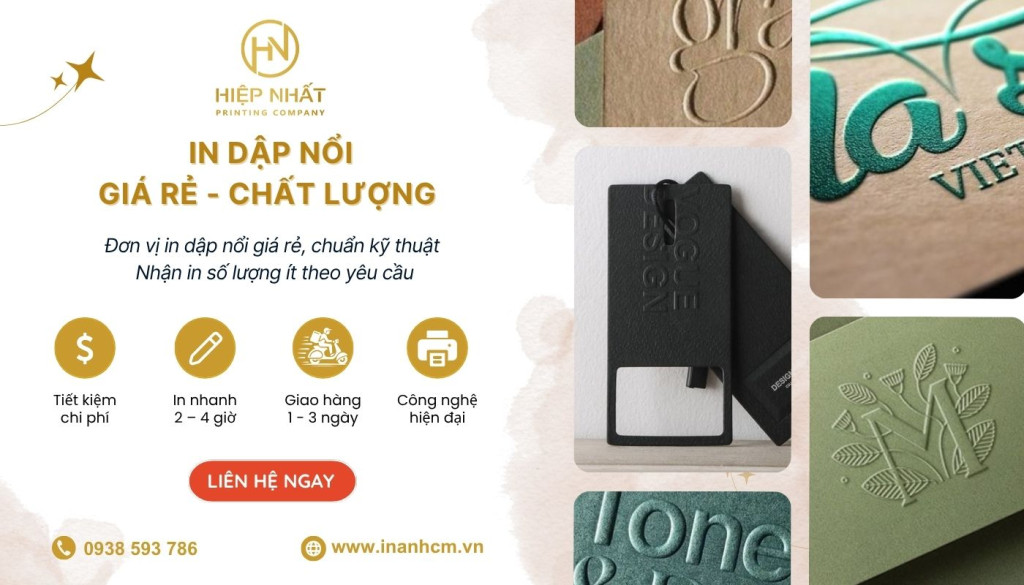 Dịch vụ in dập nổi In Hiệp Nhất Dịch vụ in dập nổi In Hiệp Nhất