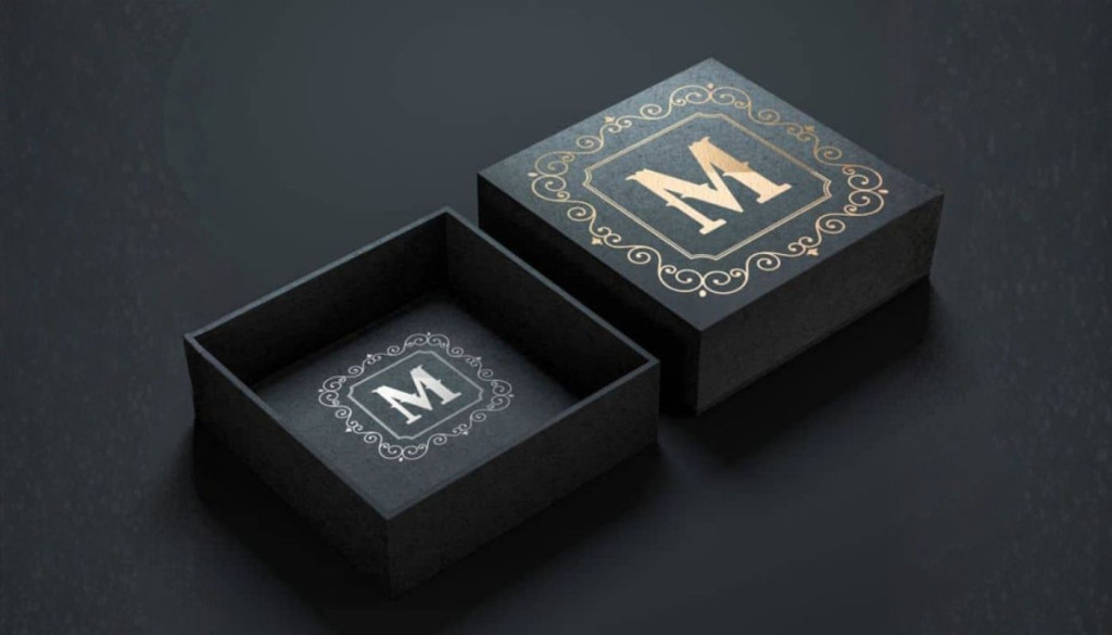 Mẫu ép nhũ sang trọng cho hộp bánh