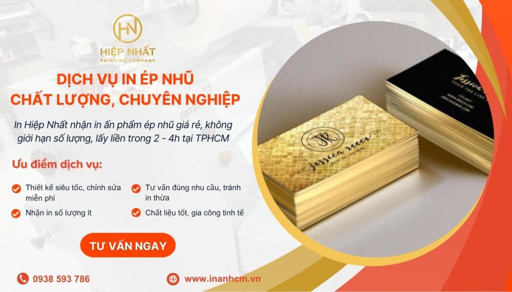 In Hiệp Nhất – nơi tạo nên những ấn phẩm ép nhũ sắc nét, sang trọng
