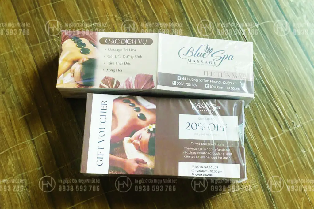 In voucher / phiếu quà tặng