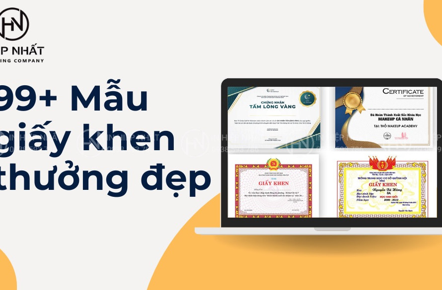 Mẫu giấy khen thưởng đẹp, ấn tượng