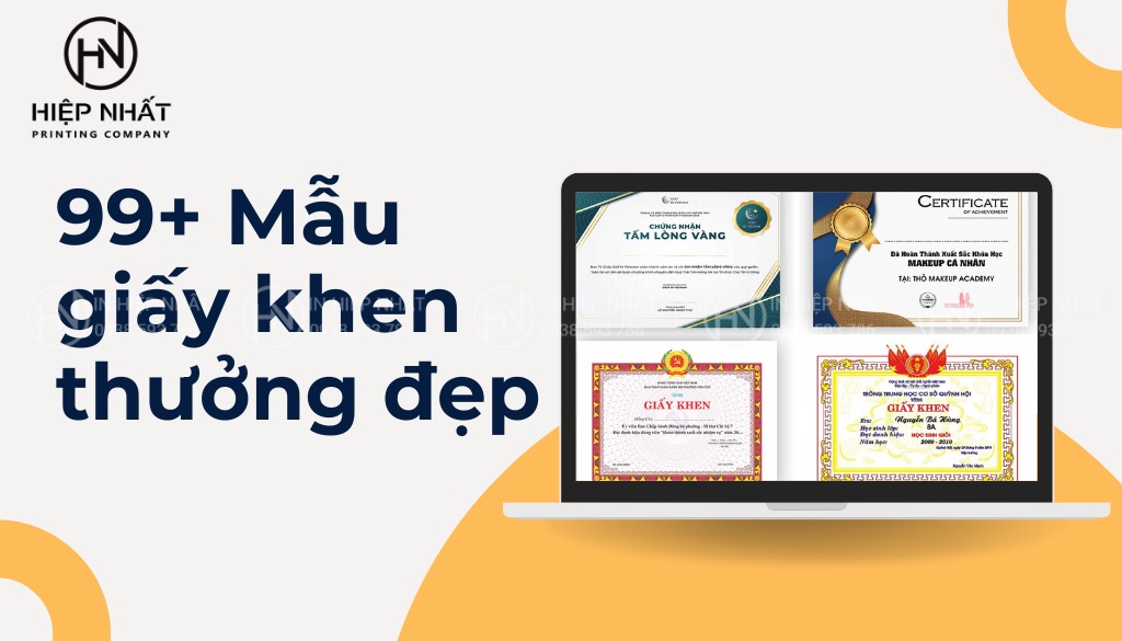 Mẫu giấy khen thưởng đẹp, ấn tượng