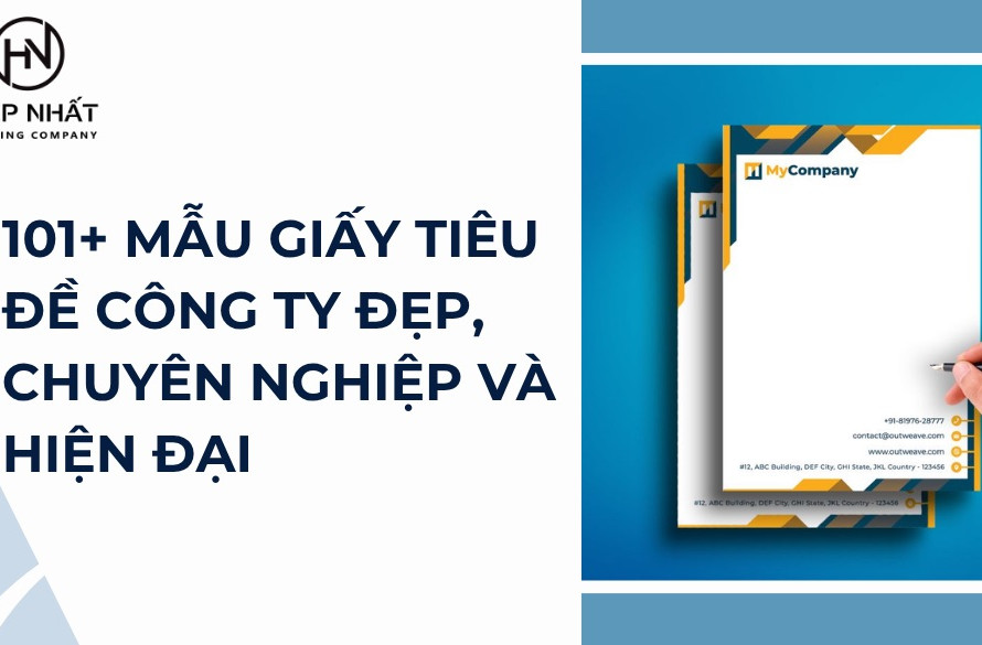 mẫu giấy tiêu đề đẹp, hiện đại