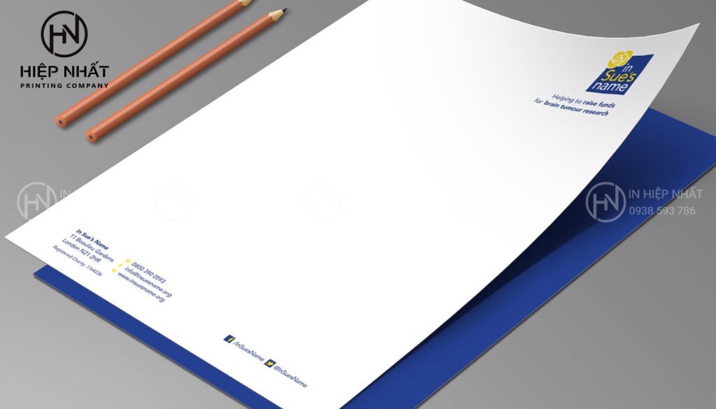 Giấy tiêu đề (Letterhead) thanh lịch với thiết kế tối giản