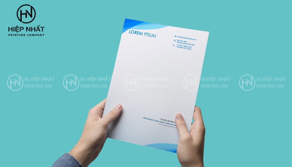 Giấy tiêu đề công ty giúp tăng cường nhận diện thương hiệu chuyên nghiệp và hiện đại