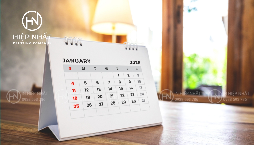 Lịch để bàn doanh nghiệp đầy tính tri ân