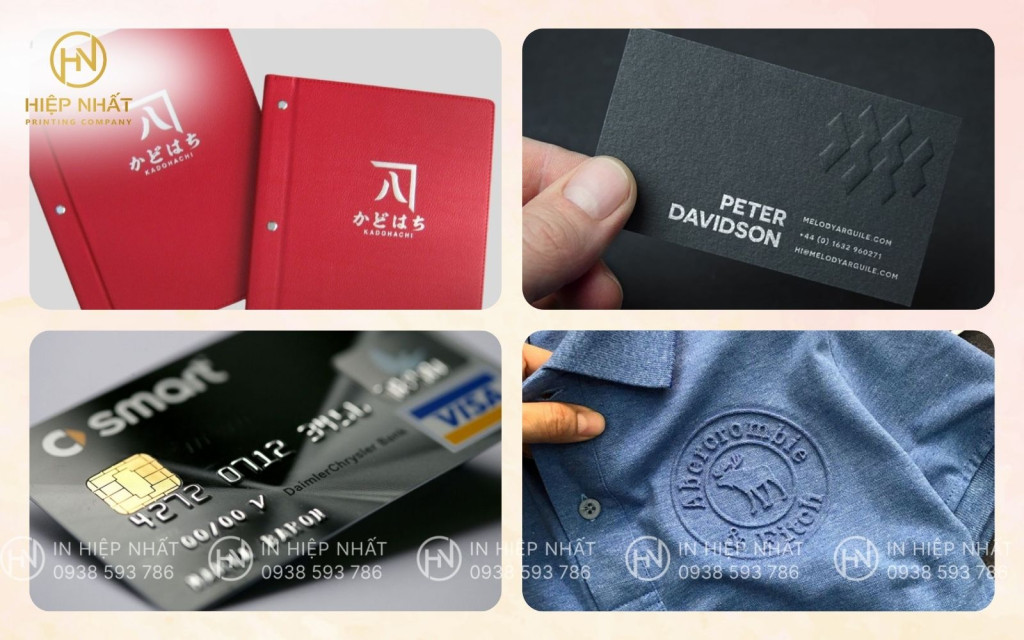 Ứng dụng phổ biến của kỹ thuật in dập nổi Ứng dụng phổ biến của kỹ thuật in dập nổi