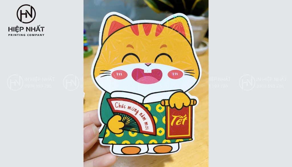 Mẫu thiết kế bao lì xì hình chibi mèo Thần Tài đáng yêu