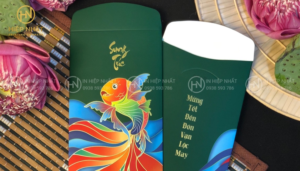 Bao lì xì cá chép vượt sóng tượng trưng may mắn