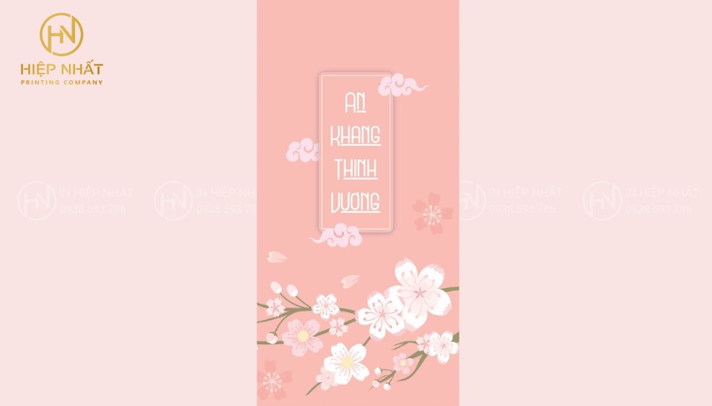 Mẫu bao lì xì hoa đào hồng nổi bật Tết 2026