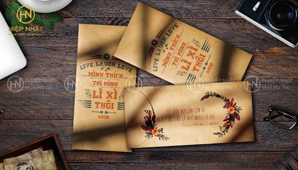 Mẫu bao lì xì phong cách vintage, cổ điển sang trọng