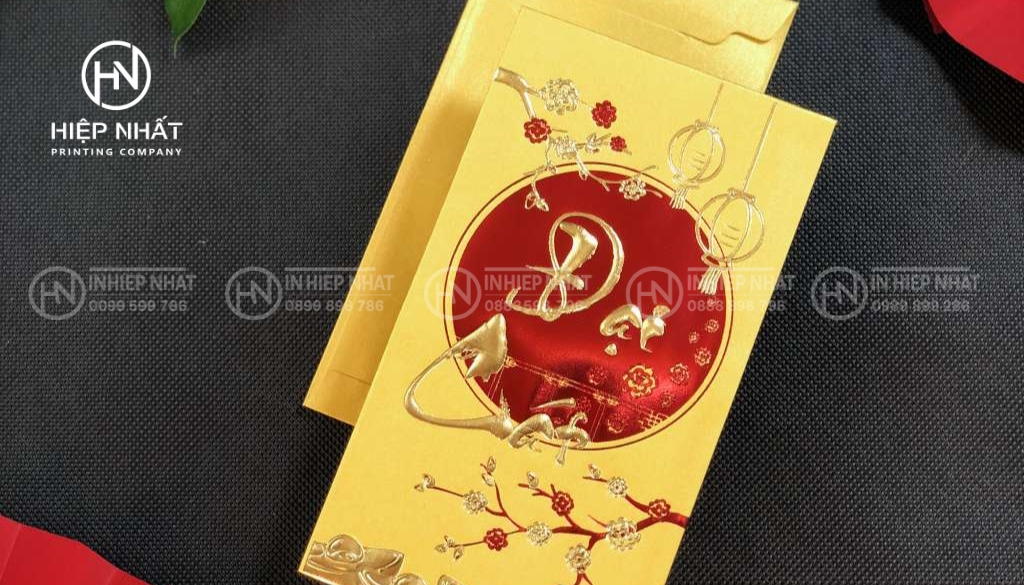 Bao lì xì ép kim giúp nâng tầm thương hiệu, tăng thẩm mỹ và tạo ấn tượng mạnh dịp Tết