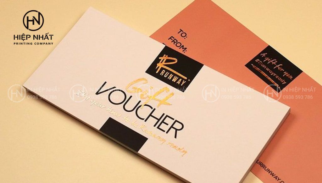 Thiết kế voucher tối giản mang đến nét thanh lịch và gần gũi cho thương hiệu