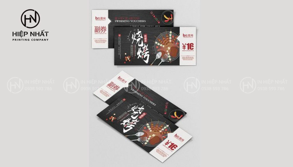 Bộ mẫu voucher đa dạng phong cách, phù hợp nhiều loại hình ẩm thực