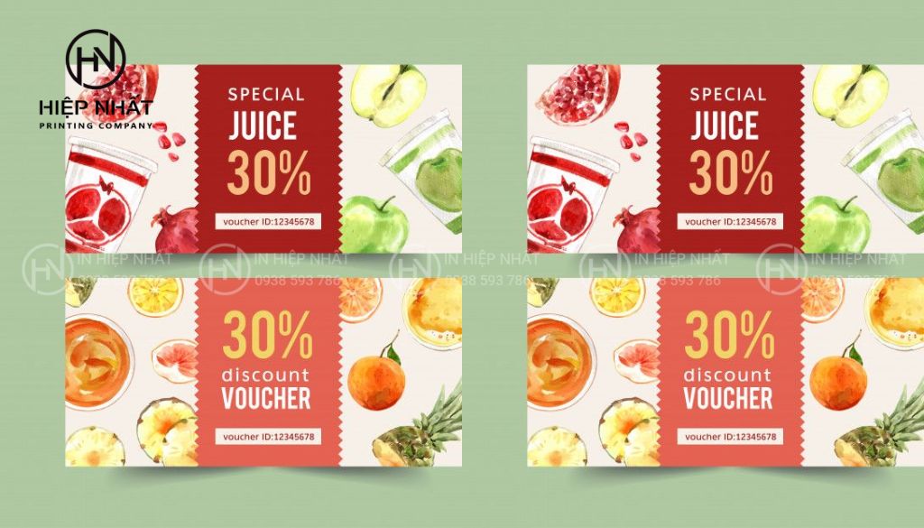 Voucher đồ uống nổi bật với thiết kế trẻ trung và tông màu tươi sáng