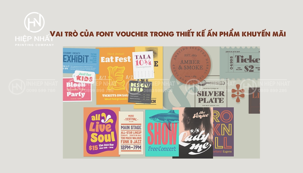 Font của voucher giúp ấn phẩm khuyến mãi nổi bật và thể hiện đúng phong cách thương hiệu