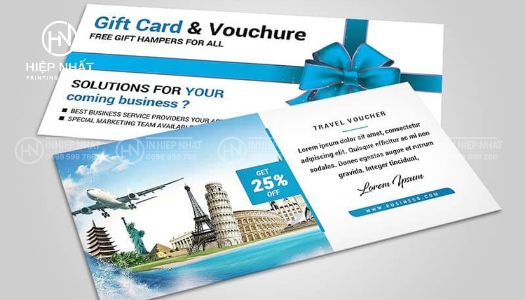 Cần phối hợp màu sắc và font gift voucher hài hòa để tăng tính dễ đọc và thẩm mỹ