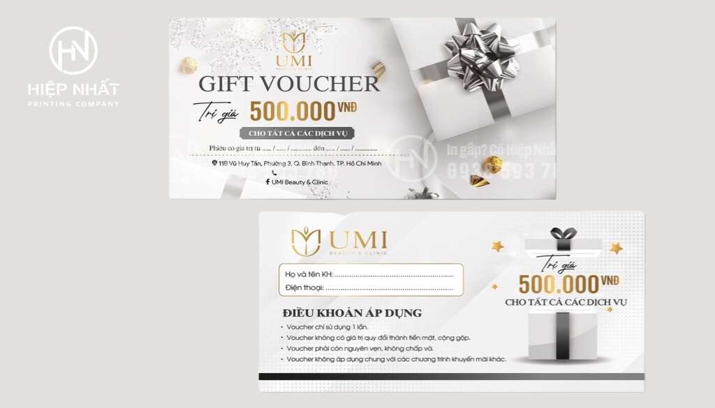 In Hiệp Nhất – Nâng tầm thương hiệu với từng mẫu voucher chuyên nghiệp