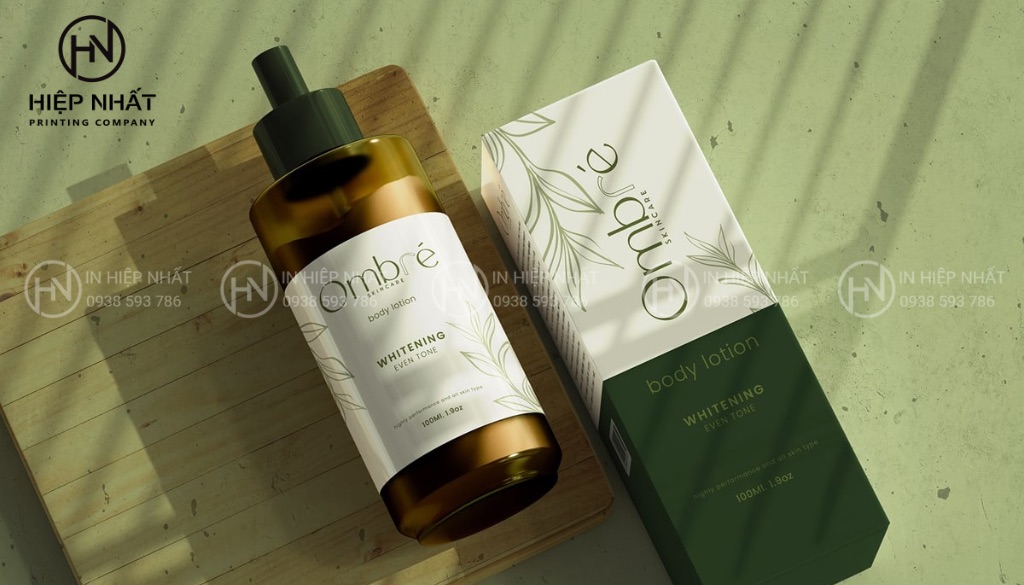 Tem mỹ phẩm giấy decal, dán lên sản phẩm, in đầy đủ thông tin