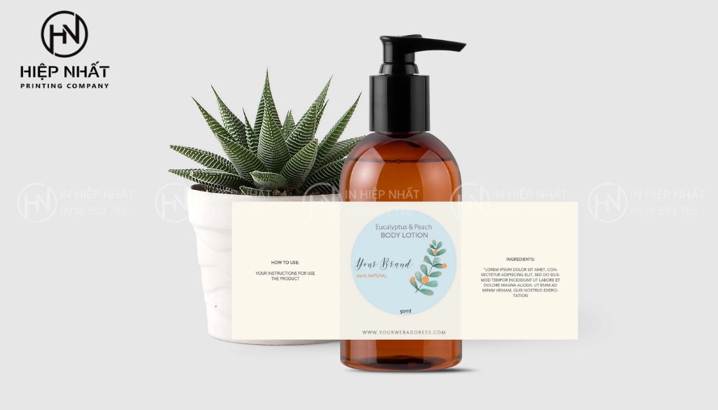 Kích thước tem nhãn mỹ phẩm chữ nhật 4x5cm