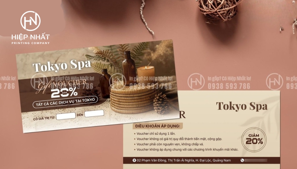 mẫu voucher giảm giá Spa