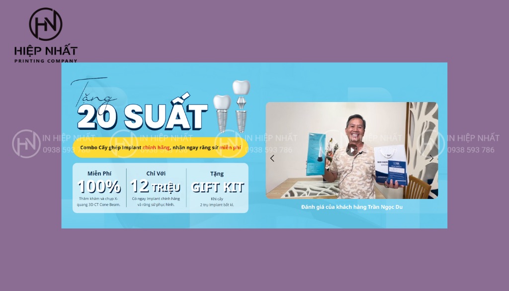 Voucher 20 suất răng tặng sứ miễn phí khi cấy Implant