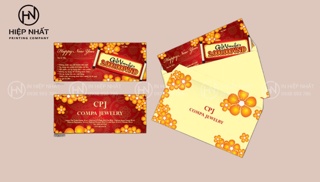 Voucher Tết với sắc đỏ may mắn, ưu đãi hấp dẫn cho khách hàng