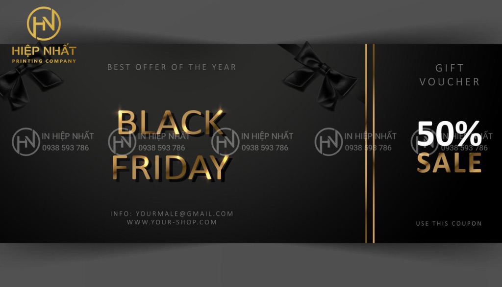 Mẫu voucher khuyến mãi đặc biệt trong dịp Black Friday