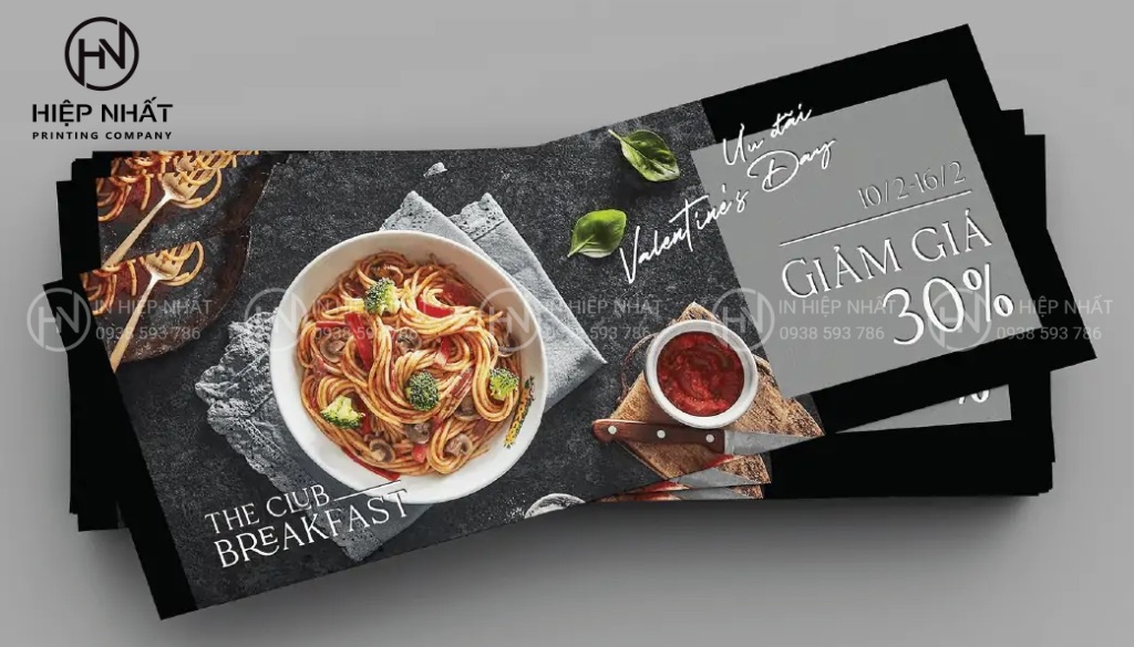 Voucher giảm giá quán ăn thiết kế bắt mắt, kết nối thương hiệu và khách hàng