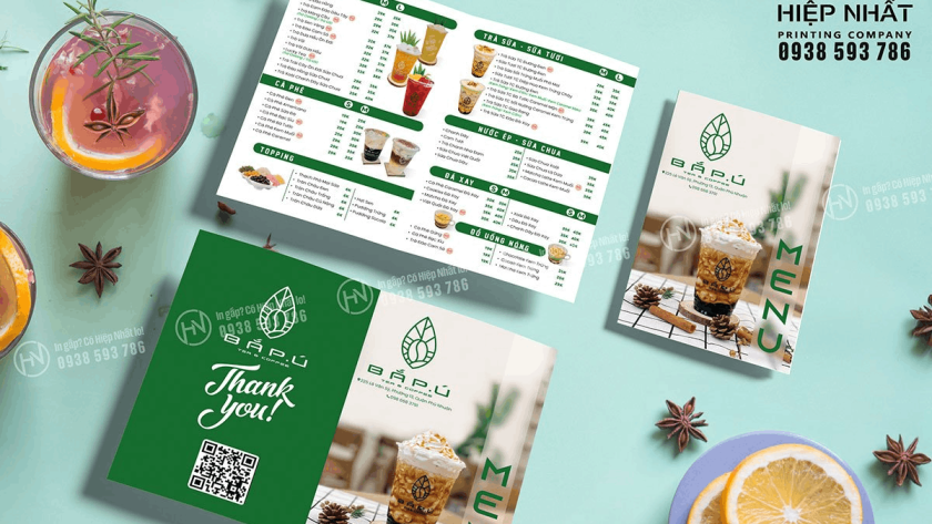 Gợi ý mẫu menu cho quán cafe, trà sữa
