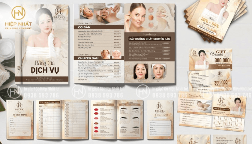 Gợi ý mẫu menu spa, nail, thẩm mỹ viện chuyên nghiệp và sang trọng
