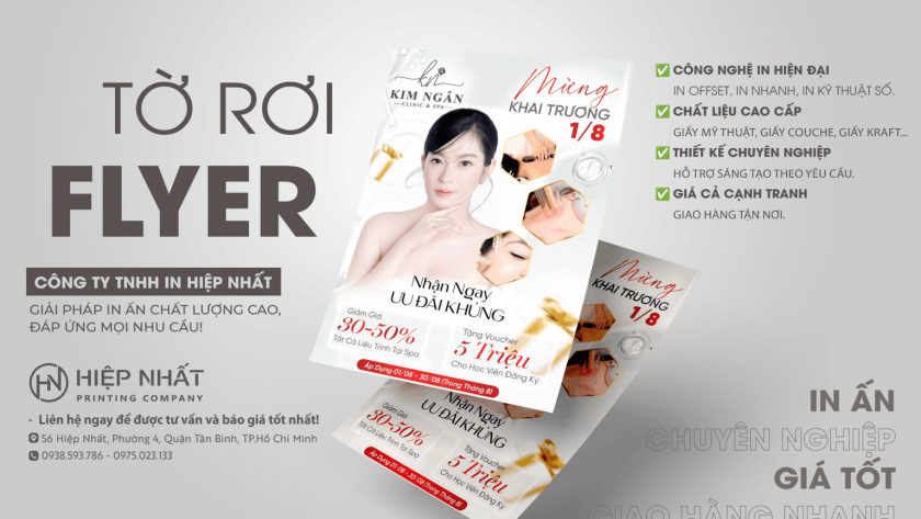 In tờ rơi, tờ gấp chất lượng lấy ngay tại In Hiệp Nhất