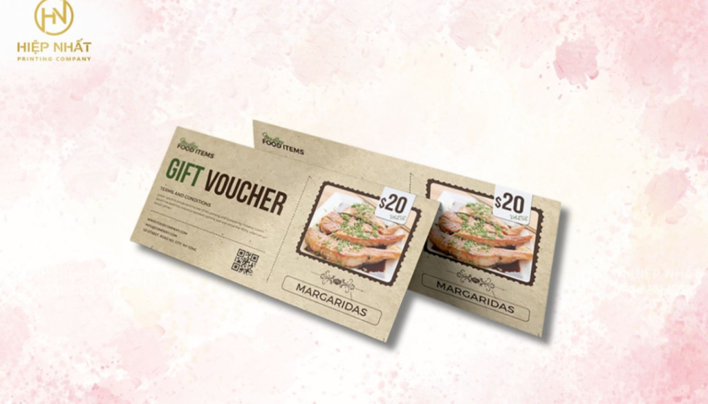 Mẫu voucher thiết kế sang trọng cho spa và nhà hàng