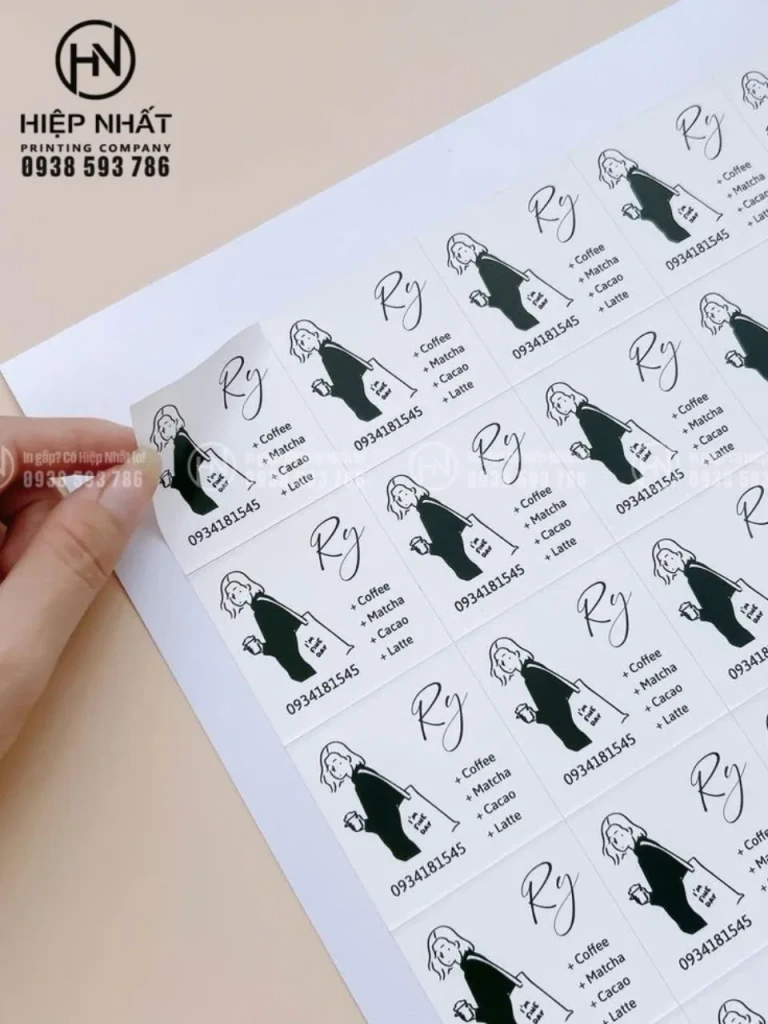 Mẫu in tem nhãn decal giấy chất lượng cao cho sản phẩm