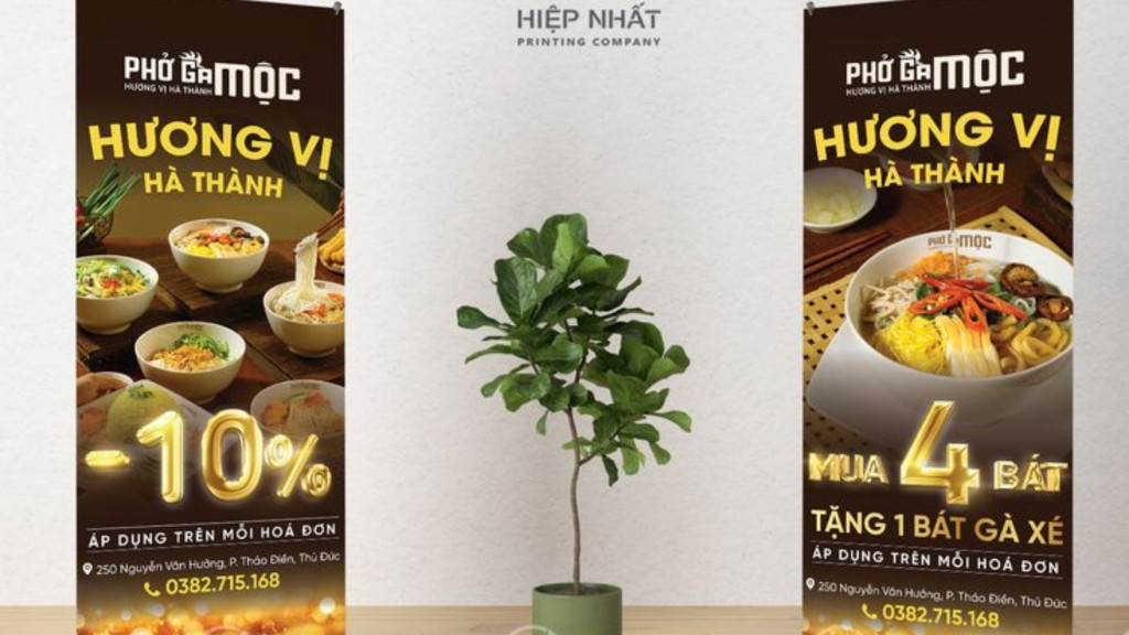 Banner quảng cáo cho cửa hàng và nhà hàng tại Quận 7